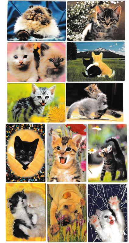 Календарики 2002 Кошки, собаки
