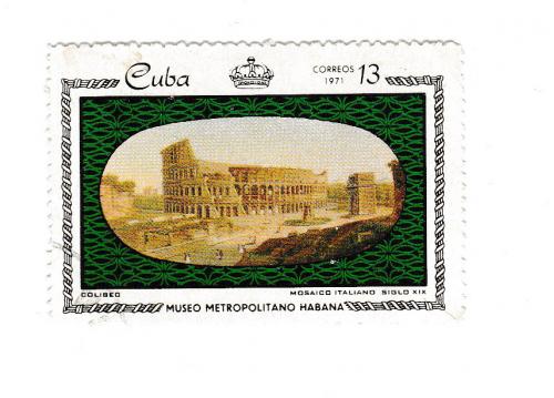 Марка Куба 1971 Колизей

