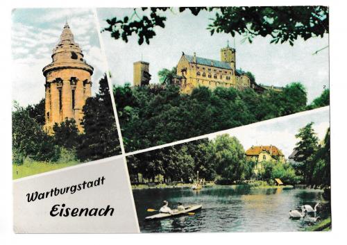 Открытка 1962 Wartburgstadt, Eisenach, Германия