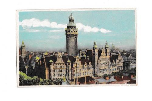 Открытка Новая Ратуша, Лейпциг, Германия, Leipzig, Neues Rathaus, M302, K.V.L., Nr. 5007, 1910-20 гг
