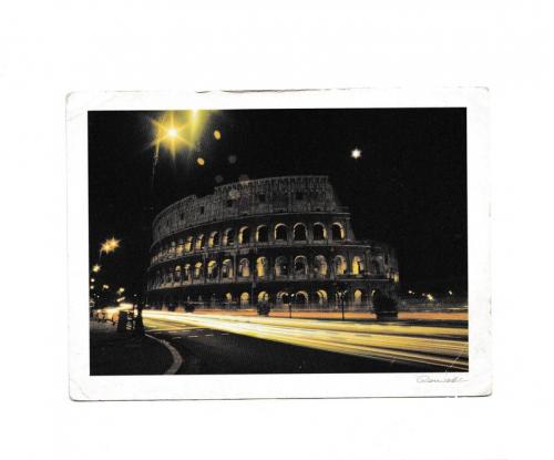 Открытка Roma, Colosseo Di Notte, Италия, Рим, Колизей ночью

