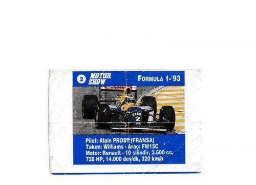 Вкладыш Formula 1 '93 2 Motor Show
