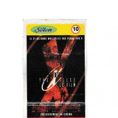 Вкладыш наклейка Cinema 10 The X-Files Кино, Секретные Материалы
