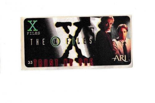 Вкладыш наклейка X-Files 33 Секретные Материалы
