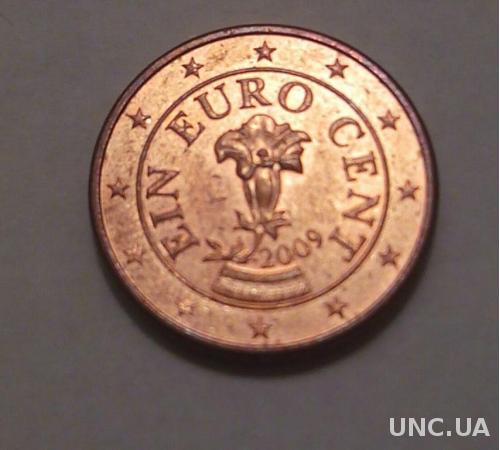 Австрия  1 евро цент 2009