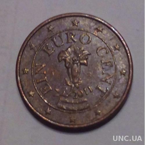 Австрия 1 евро цент 2011