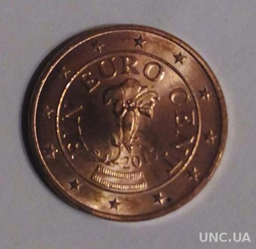 Австрия 1 евро цент 2015