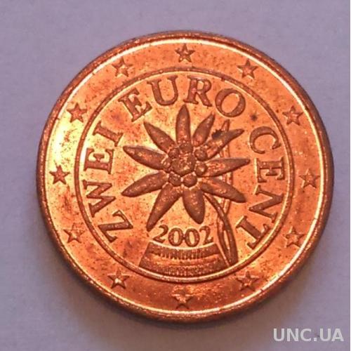 Австрия 2 евро цента 2002