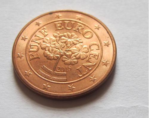 Австрия 5 евро центов 2015