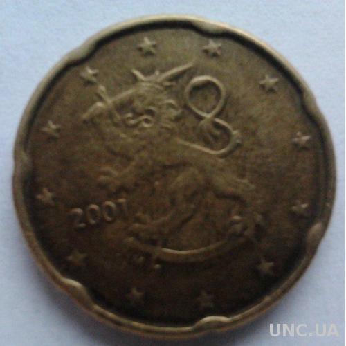 Финляндия 20 евро центов 2001