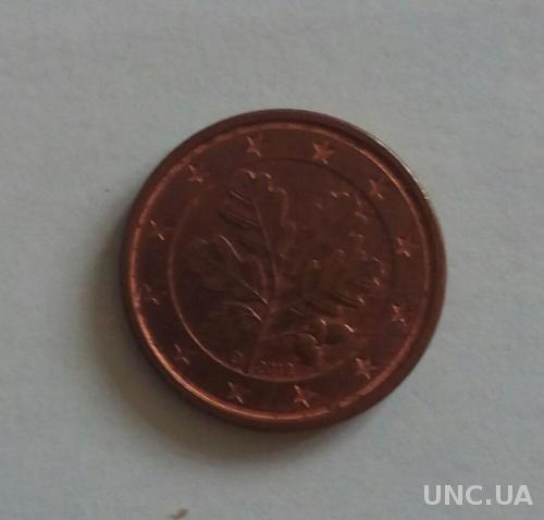 Германия 1 евро цент D 2012