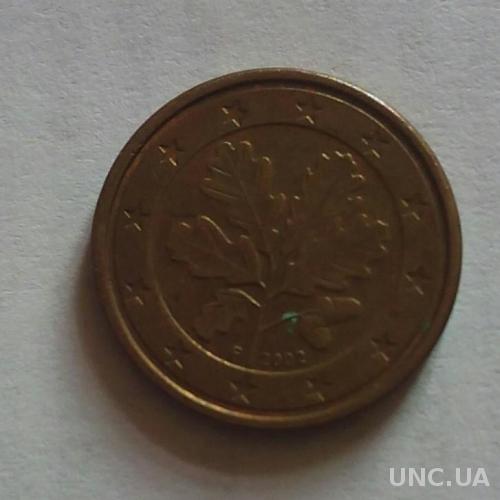 Германия 1 евро цент F 2002
