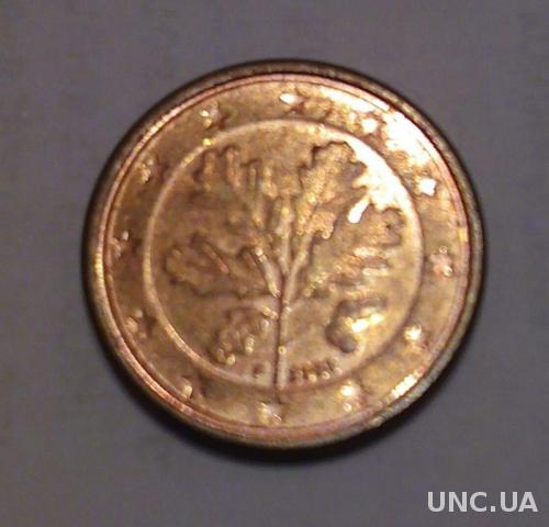 Германия 1 евро цент F 2009