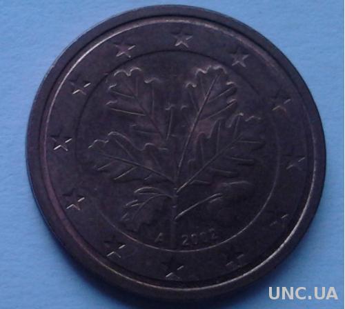 Германия 2 евро центa  A 2002 с 1 гривны