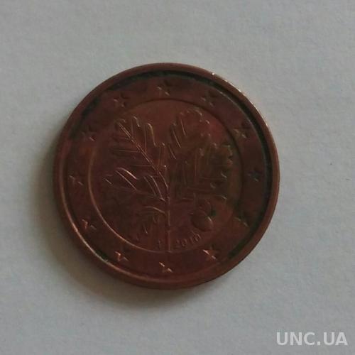 Германия 2 евро цента А 2010