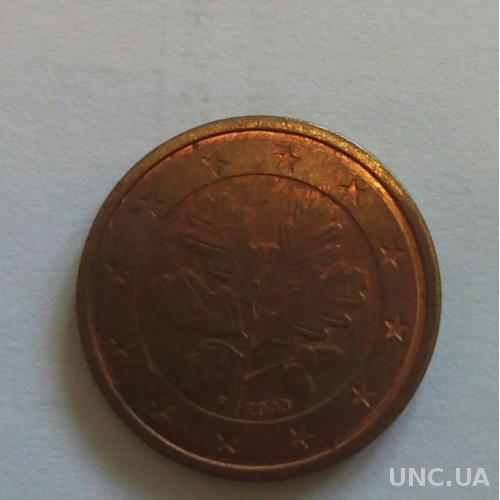 Германия 2 евро цента F 2003