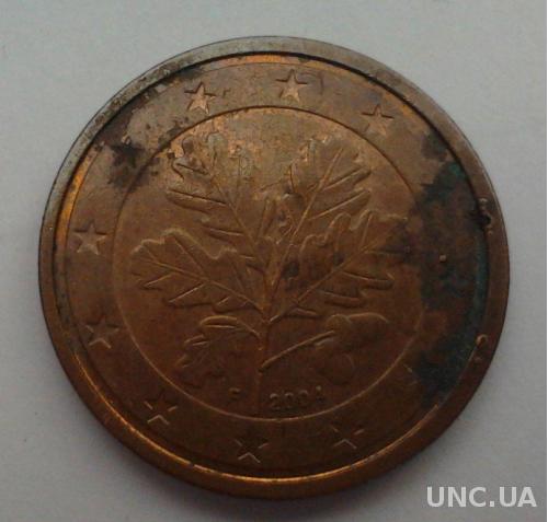 Германия 2 евро цента F 2004