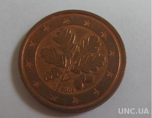 Германия 2 евро цента G 2008