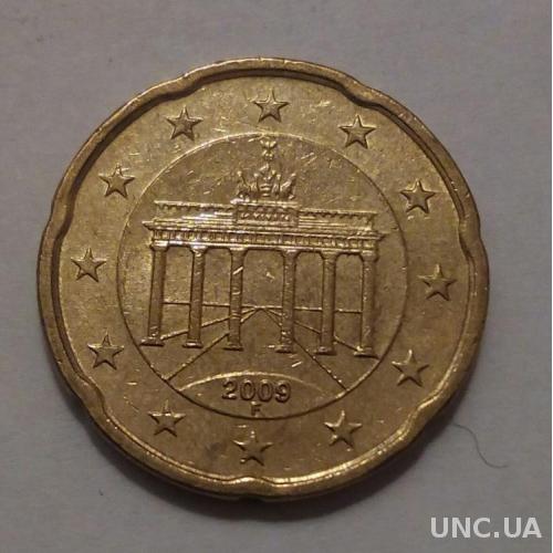 Германия 20 евро центов F 2009