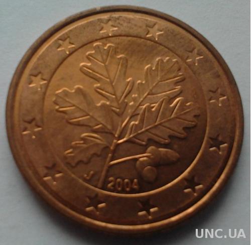 Германия 5 евро центов J 2004