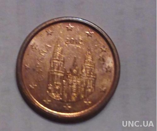 Испания 1 евро цент 2012