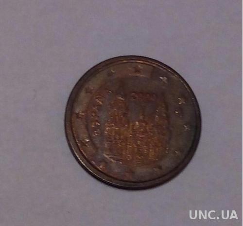 Испания 2 евро цента 2000