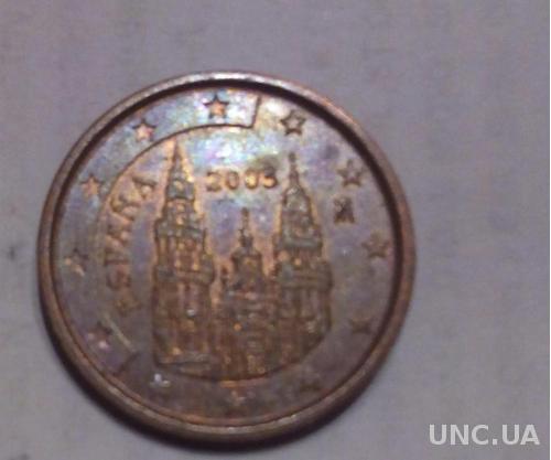 Испания 2 евро цента 2005