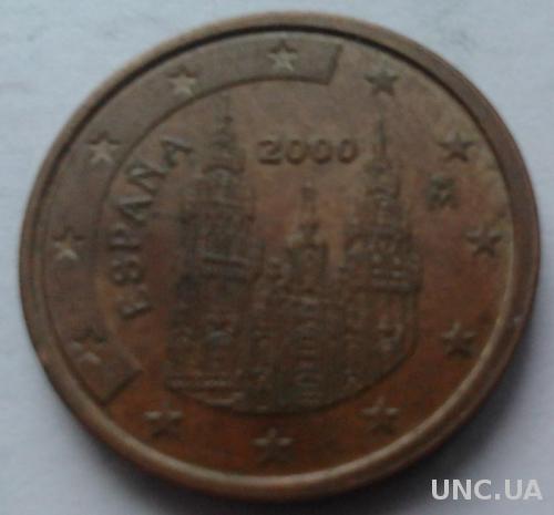 Испания 2 евроцента 2000 с 1 гривны