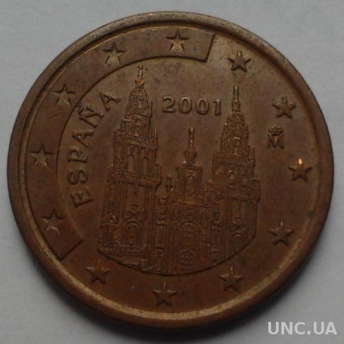 Испания 5 евро центов 2001