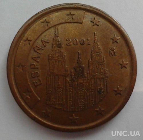 Испания 5 евро центов 2001
