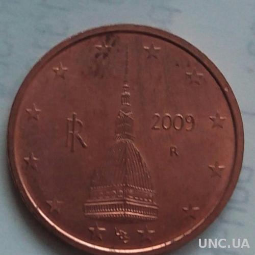 Италия 2 евро цента 2009