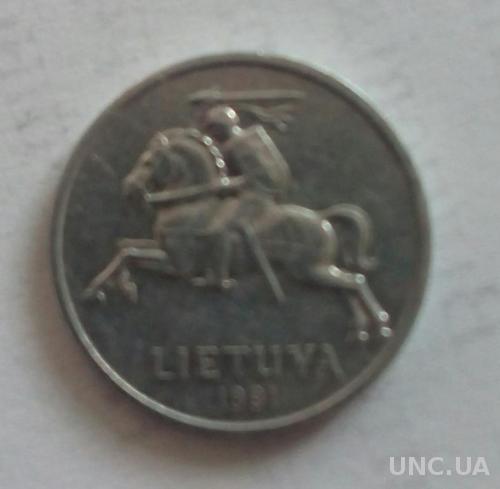 Литва 1 цент 1991 с 1 гривны