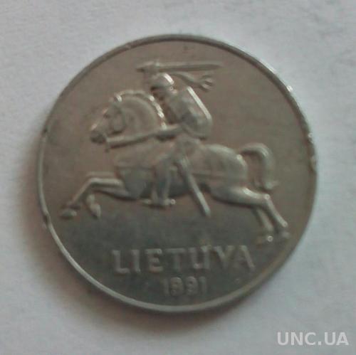 Литва 2 цента 1991 с 1 гривны