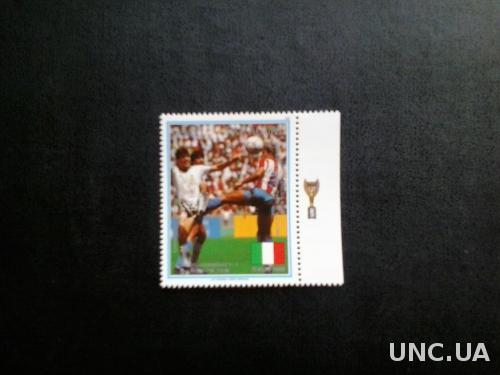 Парагвай 1989 футбол ЧМ 1990 Италия-90 чемпионат мира спорт концовка MNH **