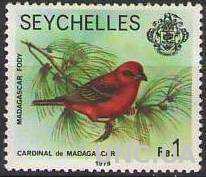 фауна Сейшелы-1979 мадагаскарский ткач (кц 16е)