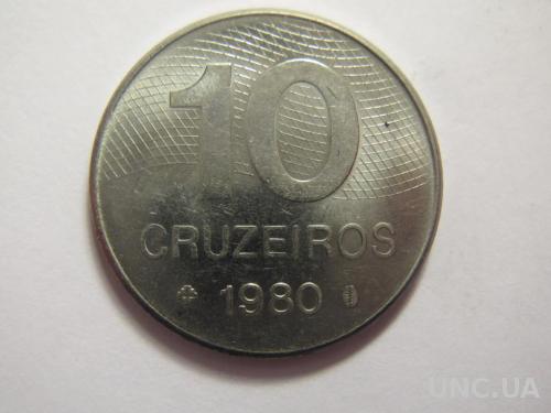 Бразилия 10 круазейро 1980