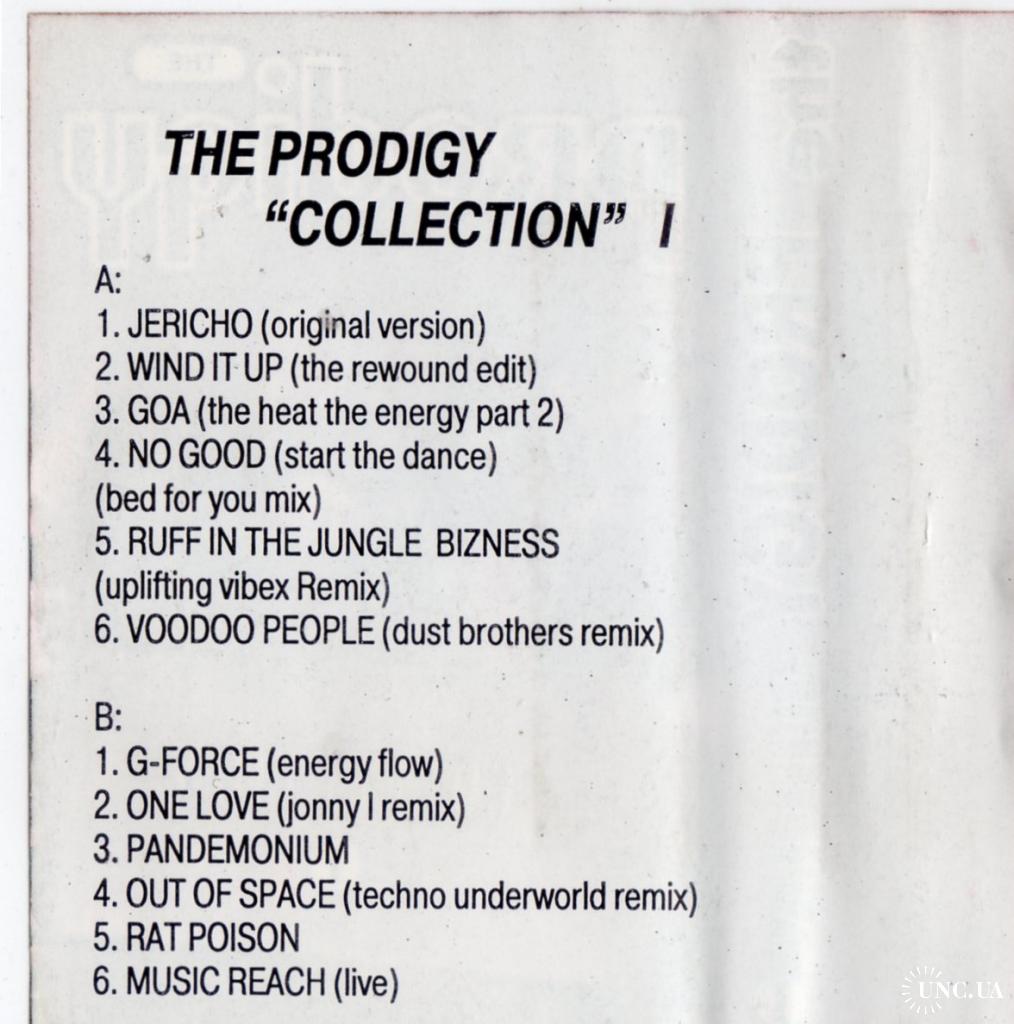 The Prodigy (Collection. Vol-1) 1992-2005. (MC). Кассета. Music Shop.  Ukraine. купить на | Аукціон для колекціонерів UNC.UA UNC.UA