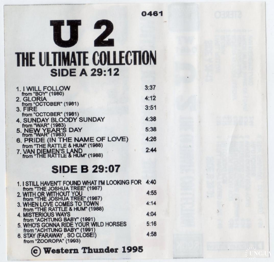 U2 (The Ultimate Collection) 1980-1993. (MC). Кассета. Western