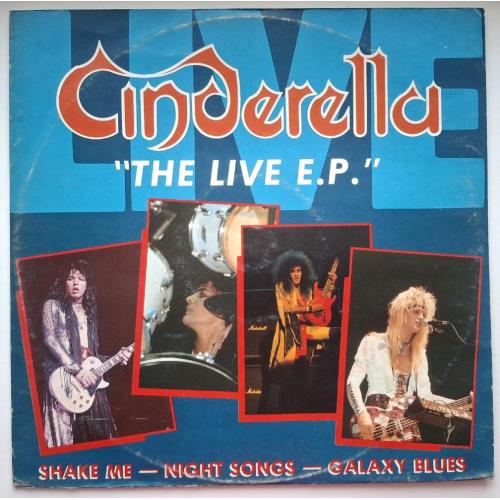 Cinderella - The Live E.P. - 1987. (EP). 12. Vinyl. Пластинка. Netherlands.