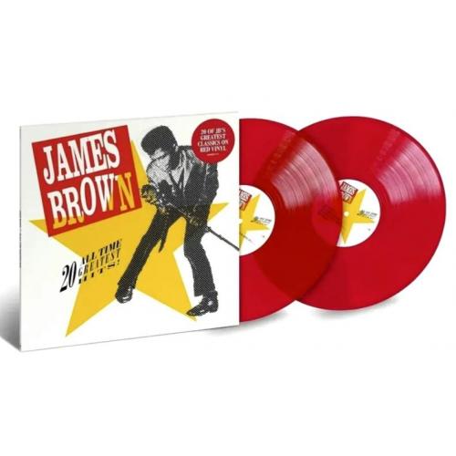 James Brown - 20 All Time Greatest Hits - 1959-91. (2LP). 12. Coloured Vinyl. Пластинки. Europe