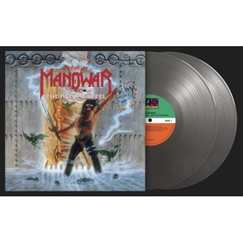 Manowar - The Best Of Manowar. The Hell Of Steel - 1982-94. (2LP). Silver Vinyl. Пластинки. Europe.