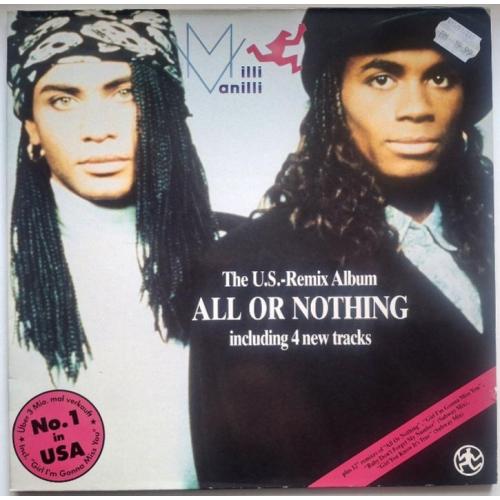 Milli Vanilli - All Or Nothing. The U.S. Remix Album - 1989. (LP). 12. Vinyl. Пластинка. Germany.