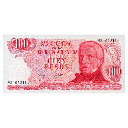 АРГЕНТИНА 302b(2) ARGENTINA 100 PESOS ND(1976-78) Unc