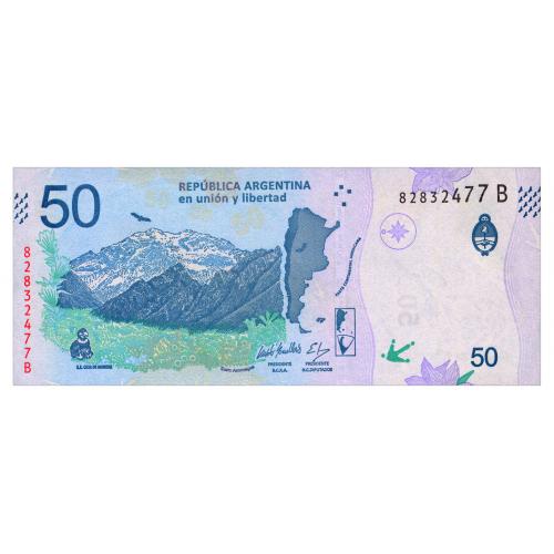 АРГЕНТИНА 363(2) ARGENTINA 50 PESOS ND(2018) Unc