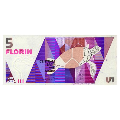 АРУБА 6 ARUBA 5 FLORIN 1990 Unc