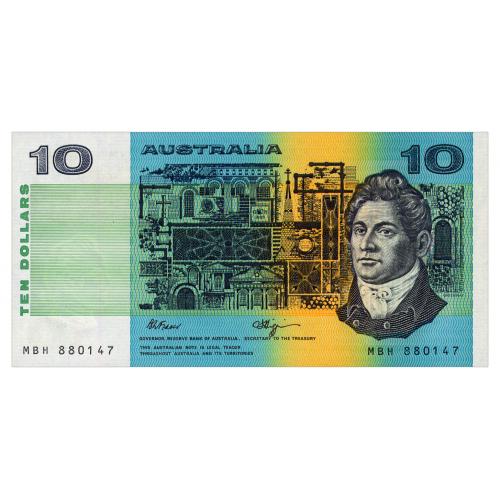 АВСТРАЛИЯ 45f AUSTRALIA; FRASER-HIGGINGS; 10 DOLLARS ND(1974-91) Unc