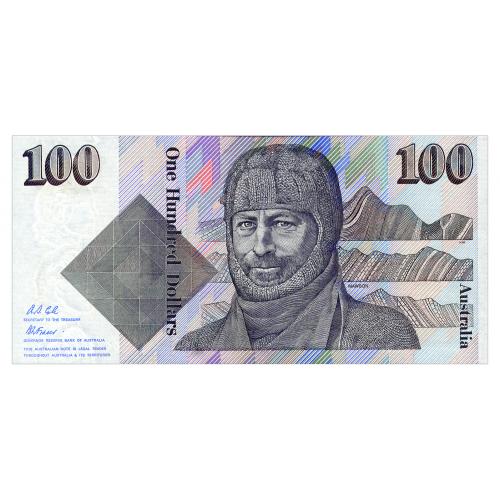 АВСТРАЛИЯ 48d AUSTRALIA COLE-FRASER 100 DOLLARS ND(1984-92) Unc