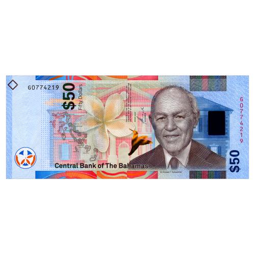 БАГАМЫ W81 BAHAMAS 50 DOLLARS 2019 Unc