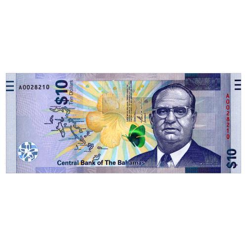 БАГАМЫ W87 BAHAMAS 10 DOLLARS 2022 Unc