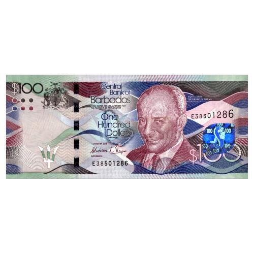 БАРБАДОС 78 BARBADOS 100 DOLLARS 2018 Unc